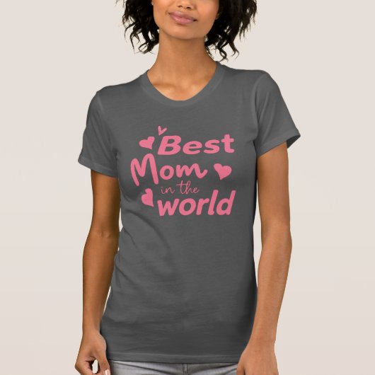 Beste Moeder van de Wereld" Hart T-shirt (Voorkant)