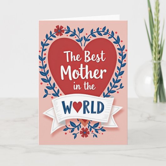 Beste Moeder Van De Wereld Kaart (Voorkant)