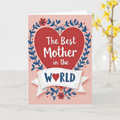Beste Moeder Van De Wereld Kaart (Gele Bloem)