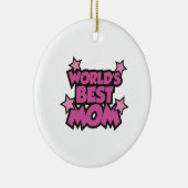 Beste moeder van de wereld keramisch ornament (Rechts)