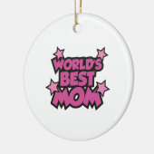 Beste moeder van de wereld keramisch ornament (Links)