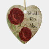 Beste moeder van de wereld keramisch ornament (Rechts)