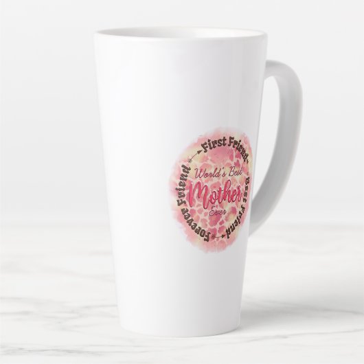 Beste moeder van de wereld latte mok (Rechterhoek)