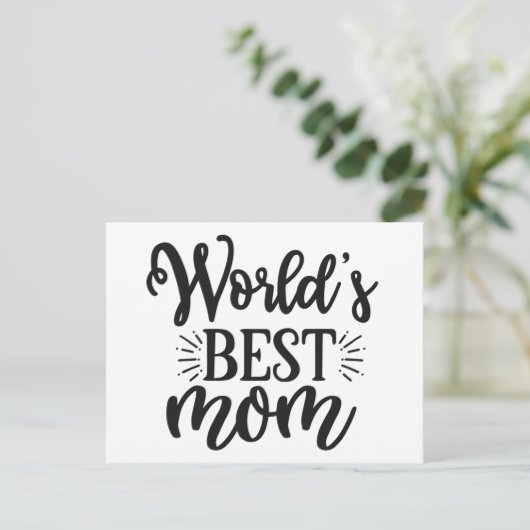 Beste moeder van de wereld - Moederdag Briefkaart (Staand voorkant)