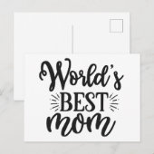 Beste moeder van de wereld - Moederdag Briefkaart (Voorkant / Achterkant)