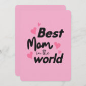 Beste Moeder Van de Wereld : Moederdag Collectie 4 Feestdagenkaart (Voorkant / Achterkant)