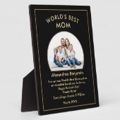 Beste Moeder van de Wereld Moederdag Foto Personal Fotoplaat (Zijkant)
