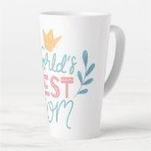 Beste moeder van de wereld | Moederdag Koffie Latte Mok (Rechterhoek)
