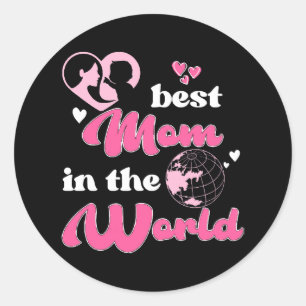 Beste moeder van de wereld Moederdag Ronde Sticker