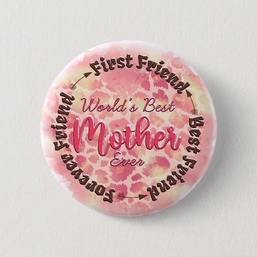 Beste moeder van de wereld ronde button 5,7 cm (Voorkant)