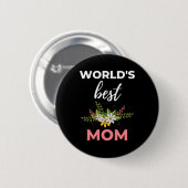 Beste moeder van de wereld ronde button 5,7 cm (Voorkant /achterkant)
