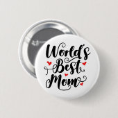 Beste moeder van de wereld ronde button 5,7 cm (Voorkant /achterkant)