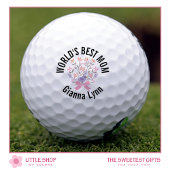 Beste Moeder van de Wereld Roze Bloemige Monogram Golfballen