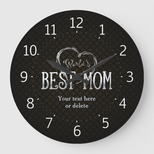 Beste moeder van de wereld | Schattig cadeau Grote Klok (Voorkant)