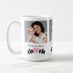 Beste Moeder van de Wereld Schattig Hart Wit Elega Koffiemok