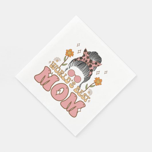 Beste moeder van de wereld servet (Hoek)