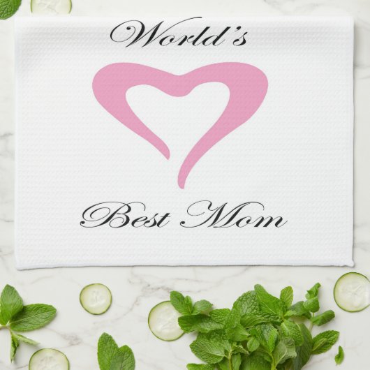 Beste moeder van de wereld theedoek (Gevouwen)