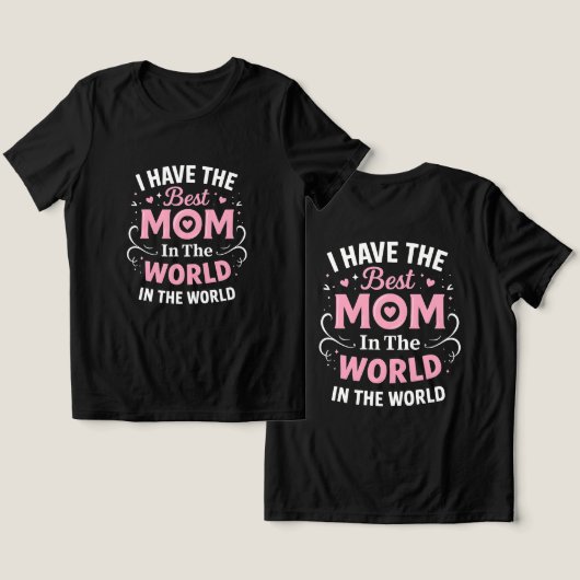 Beste moeder van de wereld Tri-Blend shirt (Ontwerp Voorkant & Achterkant)