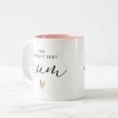 Beste Moeder van de Wereld Tweekleurige Koffiemok (Voorkant links)