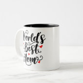Beste moeder van de wereld tweekleurige koffiemok (Voorkant links)