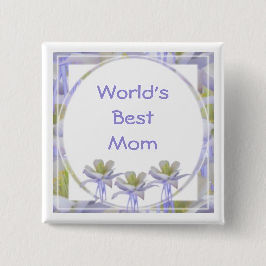 Beste moeder van de wereld vierkante button 5,1 cm (Voorkant)