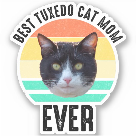 Beste Moeder van een Tuxedo Kat Ooit Sticker (Voorkant)