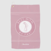 Beste moeder van par Elegant Sportgolfer Vrouw Roz Golfhanddoek (Voorkant)