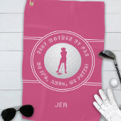 Beste moeder van Par Funny Putts Dames Golfer Pink Golfhanddoek