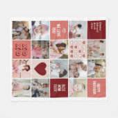 Beste Moeder Verjaardag Moederdag Foto Collage Roz Fleece Deken (Voorkant (Horizontaal))