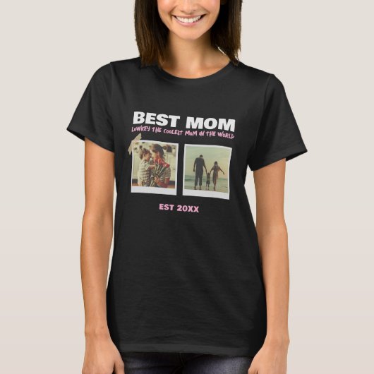 Beste Moeder Vintage Foto Moederdag T-shirt (Voorkant)