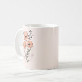 Beste Moeder Voedingsfeiten Mok- Bloemenpapaver Koffiemok (Voorkant links)