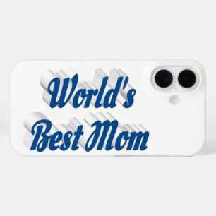 Beste moeder zee blauwe tekst iPhone 16 hoesje