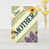 Beste Moederdag Bloesem Kaart (Gele Bloem)