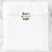 Beste moederdag cadeau ronde sticker (Tas)