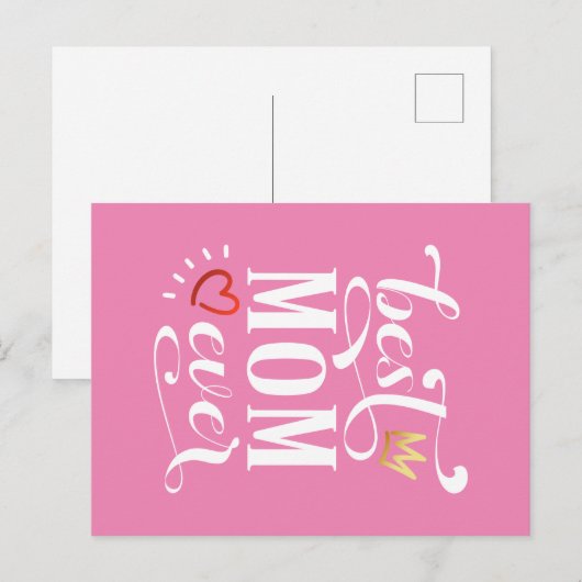 Beste Moederdag-offerte voor mama | BRIEFKAART (Voorkant / Achterkant)