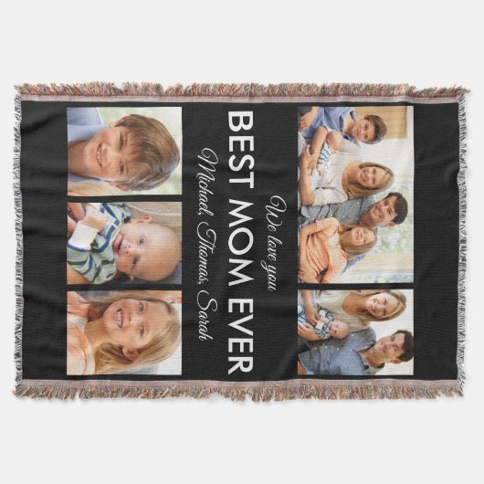 Beste Moederdag van de Fotocollage van Mam Ever Deken (Voorkant)