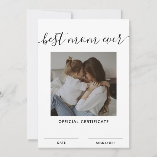 Beste Moederdag van het Certificaat van de Mam ooi Kaart (Voorkant)