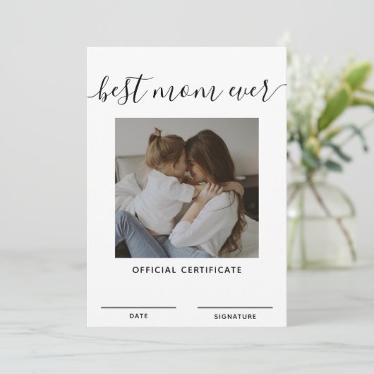 Beste Moederdag van het Certificaat van de Mam ooi Kaart (Staand voorkant)