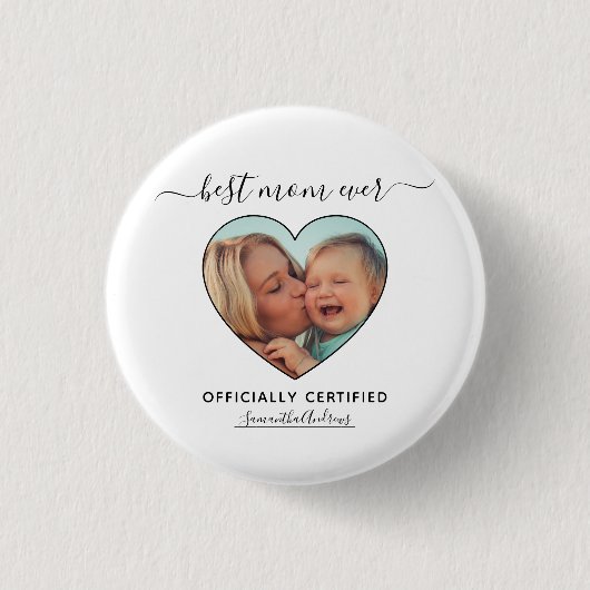 Beste Moederdag van het Certificaat van de Mam ooi Ronde Button 3,2 Cm (Voorkant)