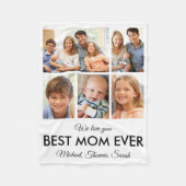 Beste Moederdag van Mam Ever Foto Collage Fleece Deken (Voorkant)