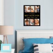 Beste Moederdag van Mam Ever Foto Collage Folie Afdrukken (Insitu (Slaapkamer))