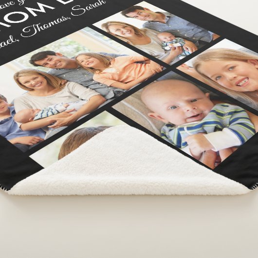Beste Moederdag van Mam Ever Foto Collage Sherpa Deken (3/4)
