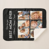 Beste Moederdag van Mam Ever Foto Collage Sherpa Deken (Voorkant (horizontaal))