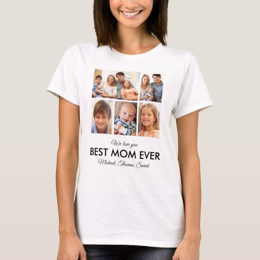 Beste Moederdag van Mam Ever Foto Collage T-shirt (Voorkant)