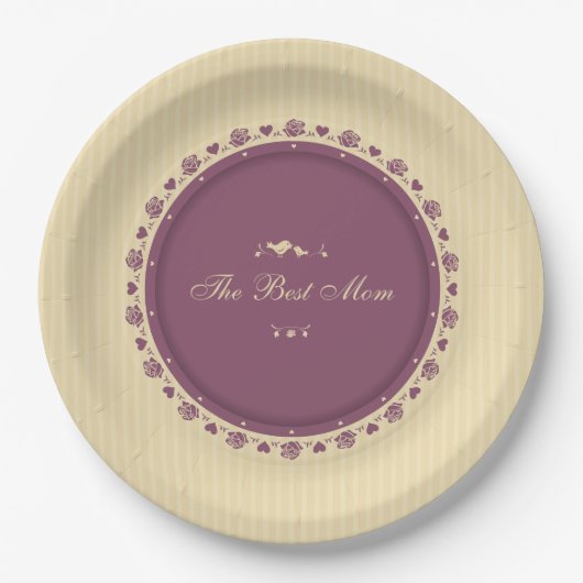 Beste  Moederdag van mama | Papieren Bord (Voorkant)