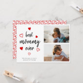 Beste Moederdag van mammie Red Heart foto Collage Kaart (Voorkant / Achterkant in situ)