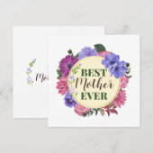 Beste Moederdag voor bloederige borstvoeding Bedankkaart (Voorkant / Achterkant)