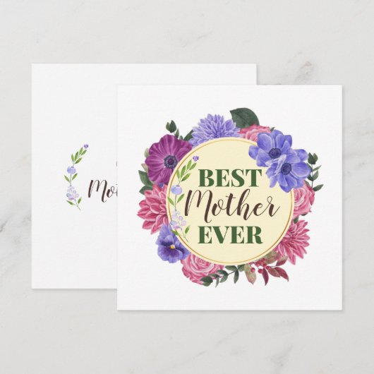 Beste Moederdag voor bloederige borstvoeding Bedankkaart (Voorkant / Achterkant)