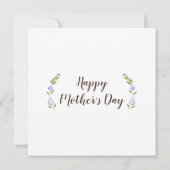 Beste Moederdag voor bloederige borstvoeding Bedankkaart (Achterkant)