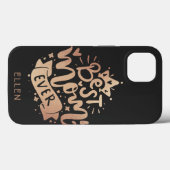 Beste Moederdag voor de Gold Custom Name Roos van  Case-Mate iPhone Case (Achterkant (horizontaal))